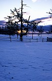 In the morning, the battery was dry and we used snow to rehydrate it